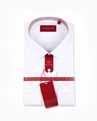 Chemise Blanche Unie – Coupe Regular Fit