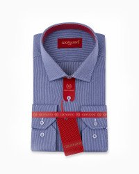 chemise bleu gris micro-texture regular fit