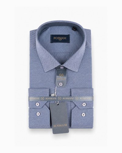 Chemise Bleu Clair à micro-texture – Coupe Regular Fit