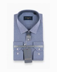 Chemise Bleu Clair à micro-texture – Coupe Regular Fit