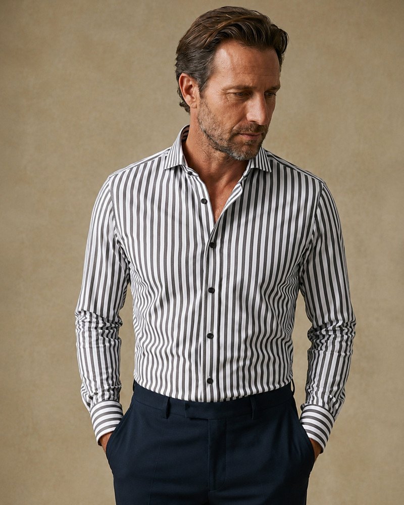 Chemise Blanche Rayée Regular Fit | Vestiaire