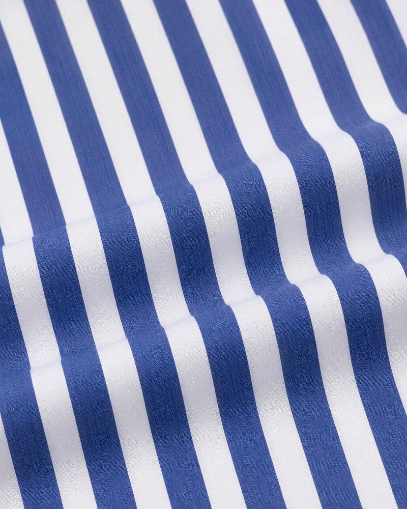 Chemise Blanche Rayures Bleu Roi | Vestiaire