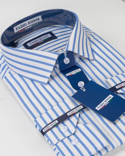 copy of Chemise Rayée Blanc/Noir Regular Fit