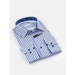 Homme Chemise En Twill Fin À Rayures 49CH