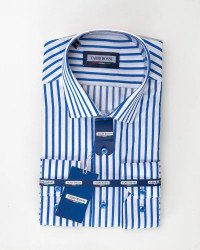 Chemise rayée bleu royal - chemise regular fit