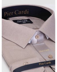 Chemise Unie Beige Clair Regular Fit