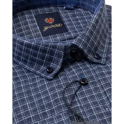 Chemise casual en flanelle à carreaux pour hommes