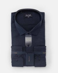 Chemise unie bleu marine regular fit