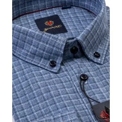 Chemise casual en flanelle à carreaux pour hommes