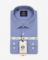 Chemise Rayée Bleu Marine/Blanc Regular Fit – Rayures Fines