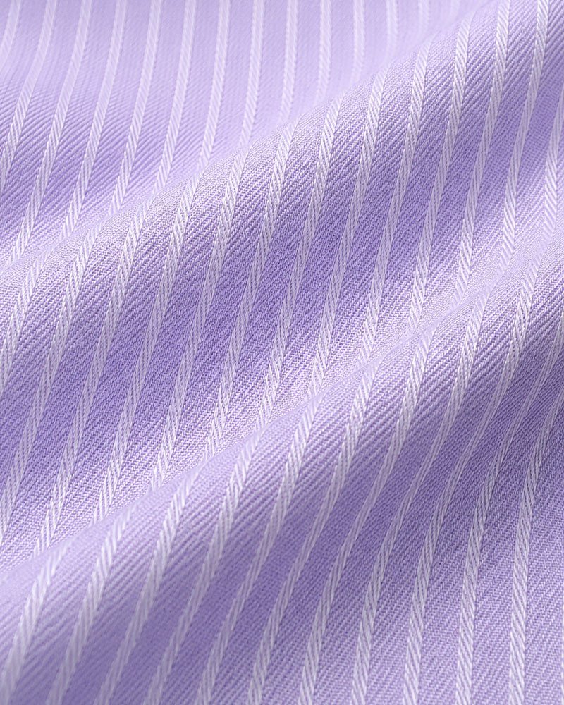 Chemise Lilas Rayée Regular Fit | Vestiaire