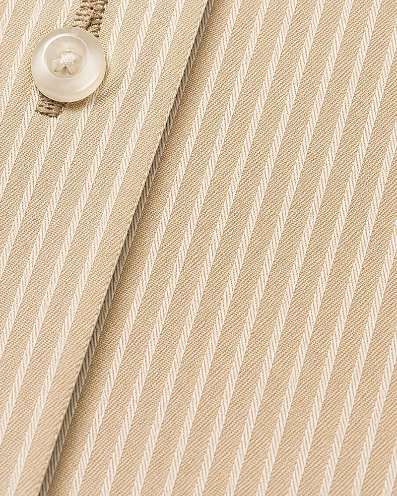 Chemise Beige Rayée Regular Fit | Vestiaire